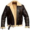 XUEBIN Giacca Da Uomo In Pelle Di Montone Da Aviatore Marrone | Giubbotti Bomber In Finta Pelle Di Pecora | Giacca Di Pelle | Giacca In Vera Pelle Di Montone Con Collo In Pelliccia Giacca da uomo