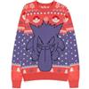 DIFUZED Maglione Natale Gengar Pokemon, Multicolore, Taglia Unica Unisex-Adulto