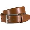 Lindenmann cintura uomo cintura in pelle bovina, 35 mm di larghezza e 3,8 mm di spessore, accorciabile, cintura, cintura in pelle, cintura classica, tagliata bombata, XL, cognac, Größe/Size:115