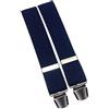 LA DUCALE Bretelle uomo con clip articolo 936/GL, BLU Blue, centimetri 130