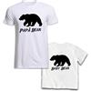 Generic Kit Coppia di T-Shirt Maglietta Bear And Mini Bear Padre Figlio Coordinato Maglia Uomo e a Anche Body Neonato Idea Regalo per Festa del papà Bianche Nere Rosse…