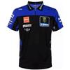 VR46 Polo replica Yamaha Monster Energy Nero/Blu (FR/ES, Alfa/Lettere, S, Dimensione normale, Blu/Nero), Nero , S