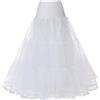 Comebachome Sottoveste Lunga da Donna sotto Il Vestito in Organza Taglie Forti Sottogonna alla Caviglia per Abiti gonfi da Sera, Matrimonio, Heimdekorationen