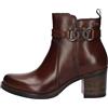 Valleverde Stivaletti Donna 47631 in Pelle Marroni - Tronchetti Comodi con Suola Antiscivolo - Scarpe Eleganti e Casual EU 35
