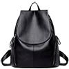 IBFUN - Zaino da donna in pelle, impermeabile, stile casual, per la scuola, da viaggio, colore: nero