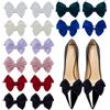 HOBBIESAY 8 colori 16 pz fiocco raso scarpe clip bowknot scarpe fibbia elegante staccabile scarpe clip moda fibbia per le donne festa di nozze tacchi alti accessori