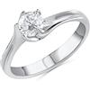Anellissimo Anello Solitario Donna Argento 925 con zircone Taglio Brillante -