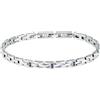Morellato Bracciale Uomo in Acciaio, Cristalli, Collezione MOTOWN - SABH49, Lega di acciaio