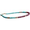 YUGNA Bracciale con perline rotonde da 3 mm in granato e turchese, taglio liscio, chiusura placcata in oro da 7 pollici.|LNK_YG_07690