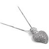 Damiano Argenti Collana con Ciondolo Sacro Cuore Ex Voto in Argento 925 e Zirconia Bianca