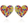 GUESS Orecchini a bottone con pietra di cristallo arcobaleno