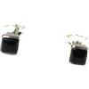 Art Gecko Orecchini in argento Sterling nero onice pietra preziosa 925 - (BOST1501161)