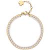 Brosway Bracciale Donna, Bracciale Tennis in Acciaio e Cubic Zirconia con Simbolo Quadrifoglio | Collezione Desideri - BEI062