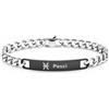 amorili Bracciale Pesci Uomo Acciaio Inox Segno Zodiacale Braccialetto Zodiaco Regalo Astrologia Oroscopo (pesci)