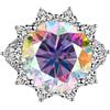 WAHZAUS Anelli da donna in moissanite giallo/verde/rosa da 10 carati, colore D, con diamante, purezza VVS1, fedi nuziali in argento Sterling con moissanite, anelli di fidanzamento con certificato,