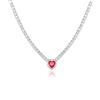 Sakrami COLLANA PAVÉ HEART IN ARGENTO 925 DA DONNA, RAGAZZA CON CUORE ZIRCONATO - MADE IN ITALY + CONFEZIONE REGALO PERSONALIZZATA