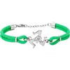amorili Bracciale Trinacria Siciliana Uomo Donna | Simbolo Sicilia in Acciaio Inox e Corda Nautica | Gioiello Artigianale Siciliano | Idea Regalo per Amanti della Sicilia (verde)