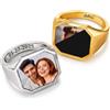 Getname Necklace Anello con foto personalizzata e incisione - anello personalizzato con foto nascosta attivata dal calore - anello che cambia colore anello con sigillo con nome e data - regalo personalizzato