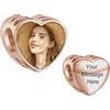 NINGAN Oro Rosa Charm personalizzato con foto di cucciolo Lettere personalizzate in argento sterling 925 Charm in perline compatibile con la collana del braccialetto da donna