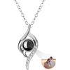 Moainut Collana fotografica personalizzata, collana di proiezione personalizzata con immagine all'interno, regali unici per lei
