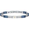 Maserati JEWELS Bracciale Uomo in Acciaio, ceramica, IP oro giallo - JM421ATZ08