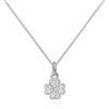 jewellerybox Ciondolo d'argento Sterling quadrifoglio con pietre CZ incastonate e collana di 40,6cm