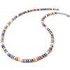 ALMENDRA Collana da uomo di perline colorate estiva girocollo sottile regolabile 6mm