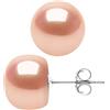 PEARLS & COLORS - Orecchini Vere Perle di Coltura di Acqua Dolce - Qualità AAA+ - COLORE ROSA NATURALE - Argento 925 - Gioiello da Donna