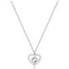 S'Agapõ Collana Girocollo Donna, Collana Donna in Acciaio e Cristalli con Simbolo Cuore | Collezione Lucky Light - SKT35