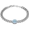 S.S. Lazio Bracciale da Uomo della Squadra Gioiello Realizzato in Acciaio con Simbolo a Forma di Aquila. La referenza è: B-LB011TAS.