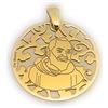 De Bussy Medaglia di Padre pio Ciondolo Santo di pietralcina in Argento 925 placcato oro 18kt e madreperla®