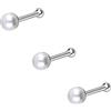 PIERCINGLINE Set di 3 piercing da naso in argento Sterling 925 SYNTH