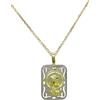 Never say Never Collana e medaglione da donna Vergine Maria in oro 18 carati | Ciondolo cattolico e catena a maglie italiane 45 cm | 3,15 g di oro bicolore | Gioielli | Regalo religioso Ragazza Battesimo Comunione |