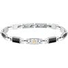 MASERATI Bracciale Uomo in Acciaio, Ceramica, Collezione CERAMIC, Tridente, Idee Regalo Uomo