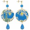 IN LEBOLE Lebole Orecchini Donna, Orecchini Donna Pendenti Eleganti e Leggeri, in Ottone Galvanizzato Oro con Pietre Naturali, Gioielli Artigianali Made in Italy, Regalo Donna dal Design Esclusivo
