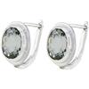 joyas plata beauty ametista verde uno pietre preziose forma ovale sfaccettato borchie orecchini in argento 925