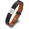 MMXX Bracciale in Pelle Personalizzato con Ritratto di Animale Domestico per Uomo con 1-4 Ciondoli con Nome Inciso Bracciale Commemorativo Regolabile per Animali Domestici Regali per Lui - C1