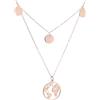 WearTravelers Collana con Mondo in Argento 925 - Collana Doppia con Ciondolo a forma di Mappa del Mondo Completa - Idea Regalo per Donna Ragazza Viaggiatrice - Modello Sofia (Oro Rosa)