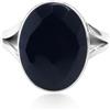 Meadows Anello in onice nero, anello in argento sterling 925 statement ring, anello fatto a mano per donna, Gemma, Onice