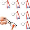 Générique Strumento di pulizia degli occhiali, in PVC | Confezione da 6 portachiavi portatile 48 G, questo purificatore multifunzionale senza tracce pulisce efficacemente occhiali da sole e schermi del