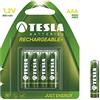 Tesla Batteries AAA Rechargeable Plus - Pack di 4 pile ricaricabili, 800 mAh, colore: verde