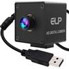 IEights Telecamera USB grandangolare 4K con custodia in metallo HD Video Audio Fisheye Webcam ad alta velocità per PC IMX317 USB con fotocamera per computer Mini UVC USB2.0 Web Camera per laptop