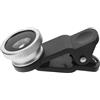 DIYEAH Obiettivo Esterno 3 in 1 per Telefono Lente Fish-eye, Grandangolare e Macro Compatibile Smartphone e Tablet