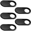 Generico 3/5/10/20 Pz Webcam Cover Laptop Fotocamera Cover Slider Telefono Antispy per iPad PC Macbook Tablet lenti Privacy Sticker (5 pezzi - nero)