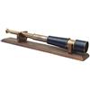 Nautical Replica Hub Cannocchiale vintage, marrone antico, lunghezza 45,7 cm, fatto a mano, da collezione, con base in legno
