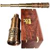 LA VILLA DECORE Telescopio marino antico vittoriano con scatola di legno - Vintage Brass Nautico Spyglass per collezionisti e appassionati di navigazione strumento - Fatto a mano (senza nome telescopio)