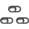 QUEENYARD 3pcs Webcam Covers Slide Cartoon Gattino Della Macchina Fotografica Coperture per Laptop PC Cellulare Web Camera Privacy Protector Sticker