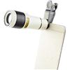 Generic Telescopio Telescopio 12X Zoom Obiettivo mobile Teleobiettivo Macro Obiettivi for fotocamera Obiettivo lungo(12x-White)
