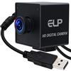 ELP Global Shutter - Webcam USB grandangolare per computer, 1080p, 90 fps, Lightburn, per incisore laser, USB 2.0, PC, telecamera di sicurezza per Raspberry Pi (obiettivo a bassa distorsione 110)