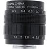 YEJBBUC Obiettivo TV 35mm f/1.7 Messa a fuoco manuale per fotocamera mirrorless C-Mount Nero